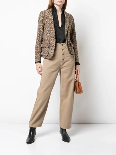 Shop Nili Lotan 'addison' Blazer In Brown