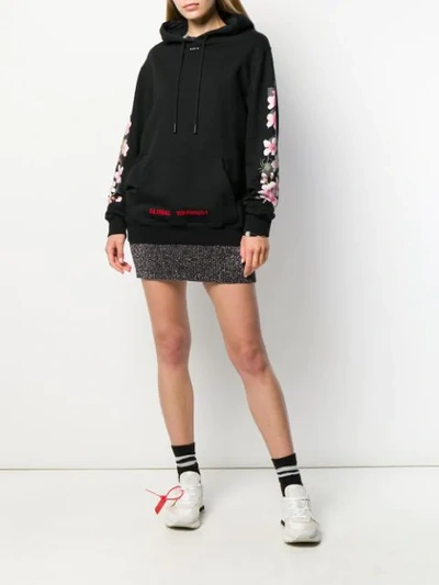 OFF-WHITE METALLIC KNITTED MINI SKIRT - 灰色