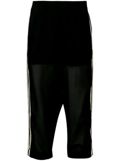 Shop Adidas Originals Adidas Cropped Track Trousers - Black