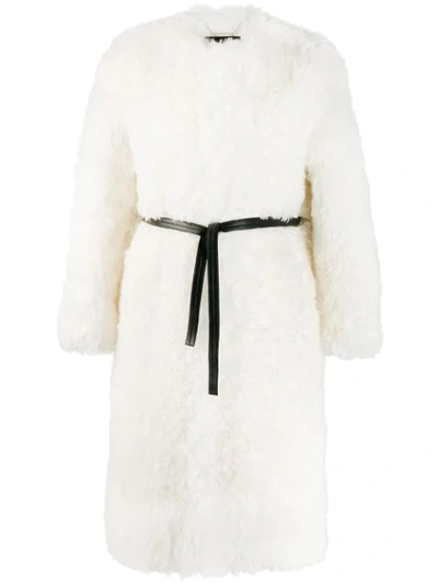 Shop Givenchy Oversized Coat In White