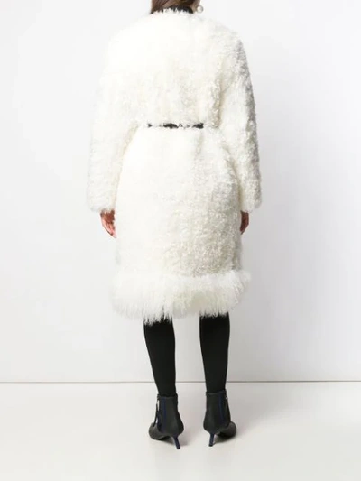 Shop Givenchy Oversized Coat In White