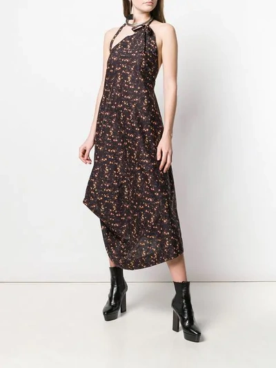 Shop Vivienne Westwood Anglomania Off The Shoulder Dress In Brown