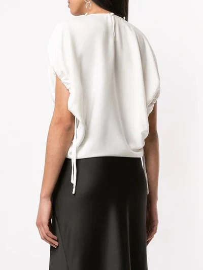 Shop Christopher Esber Cumulus Ruched T-shirt In White