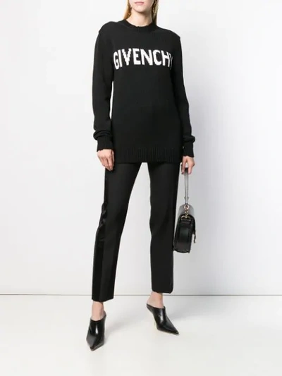 Shop Givenchy Logo Sweater In Black