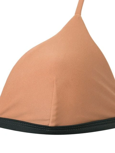 Shop Matteau The Petite Triangle Bikini Top In Brown