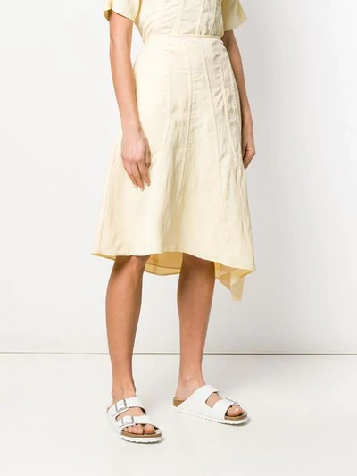 Shop Jil Sander Asymmetric Midi Skirt In Neutrals