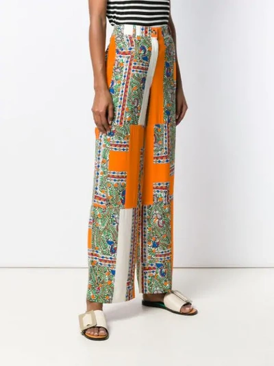 Shop Tory Burch Something Wild Trousers In Orange