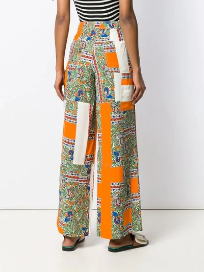 Shop Tory Burch Something Wild Trousers In Orange