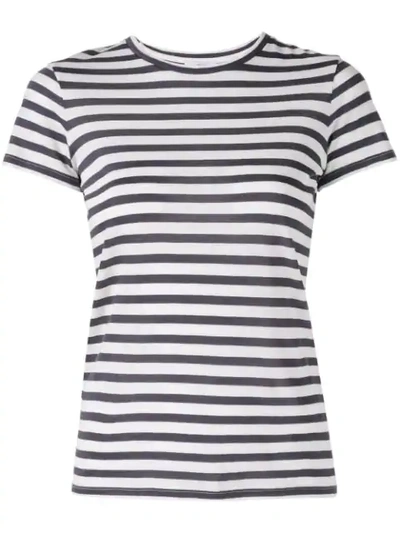 Shop Vince Striped T In Grey