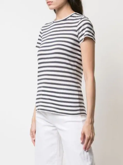 Shop Vince Striped T In Grey