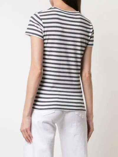 Shop Vince Striped T In Grey