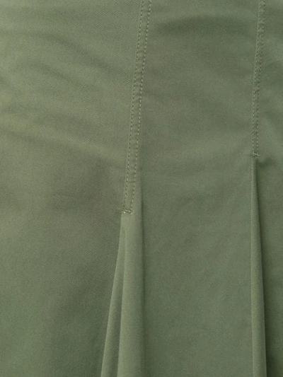 Shop Brunello Cucinelli Asymmetric Flared Skirt In Green