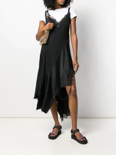 Shop Monse Lace Embroidered Flared Dress In Black