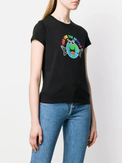 Shop Balenciaga You Are The World T-shirt In Black