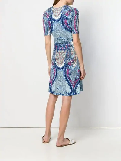 Shop Etro Paisley Print Dress - Blue