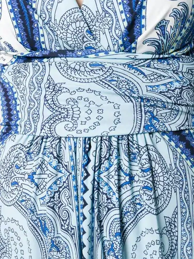 Shop Etro Paisley Print Dress - Blue