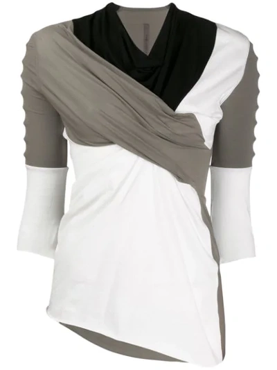 Shop Rick Owens Draped Style Top In White