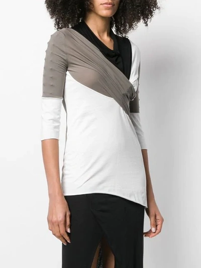 Shop Rick Owens Draped Style Top In White