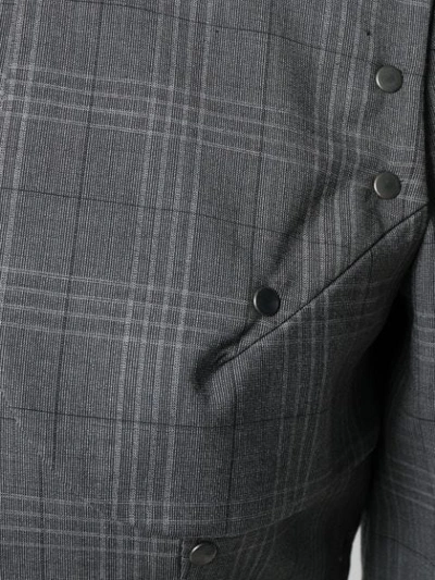 Shop A.f.vandevorst Checked Fitted Jacket In Grey