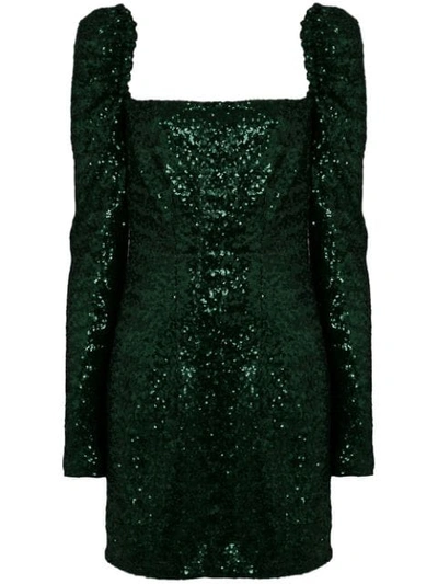 Shop Amen Sequin Mini Dress In Green