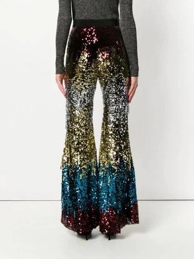 Shop Amen Sequin Flares In Metallic