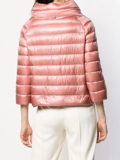 Shop Herno High-neck Down Jacket In Pink