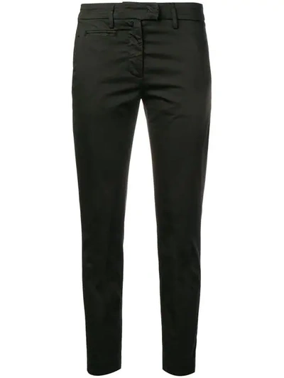 Shop Dondup Slim Trousers In Black