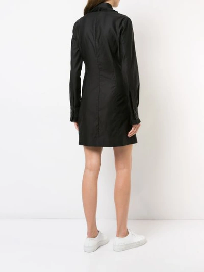 Shop Stella Mccartney Frill Trim Mini Dress In Black