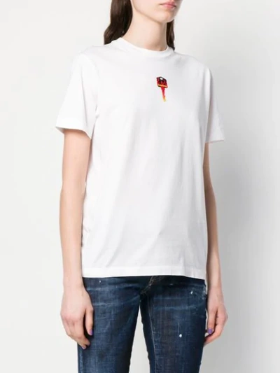 Dsquared2 Key Logo Print T-shirt In White