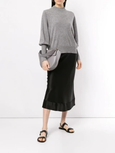 Shop Lee Mathews Stella Silk Skirt In Black