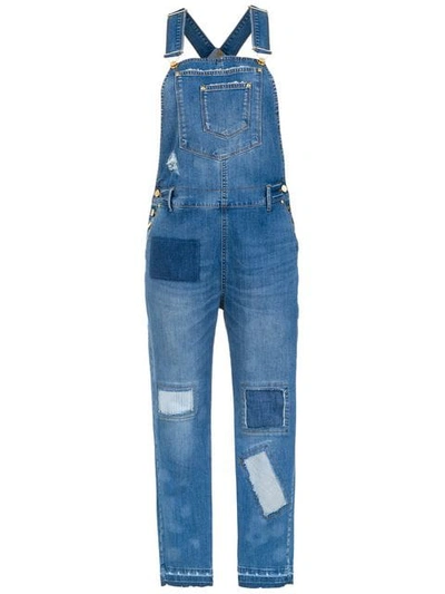 Shop Amapô Long Dungarees In Azul