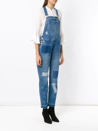 Shop Amapô Long Dungarees In Azul