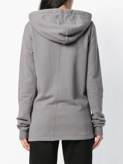 Shop Rick Owens Drkshdw Hooded Sweatshirt In Grey