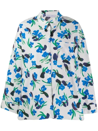 Shop Christian Wijnants Floral Shirt In White