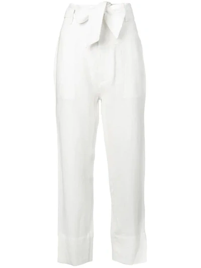 Shop Le Kasha Amman Bow-tie Trousers In White