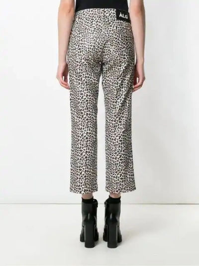 Shop Àlg Animal Print Pants In Onça Marrom