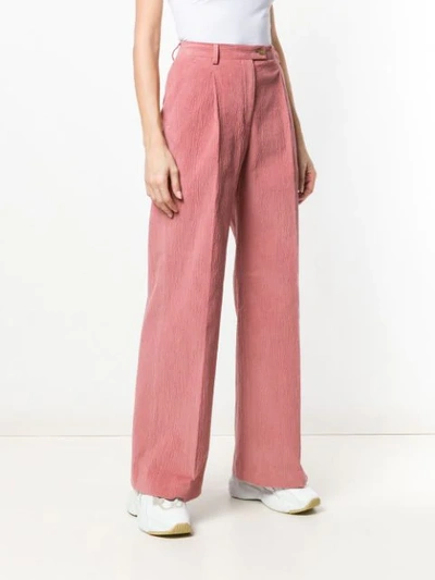 Shop Acne Studios High-waisted Trousers In Pink