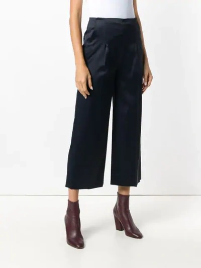 Shop Chalayan Cropped Trousers In Blue