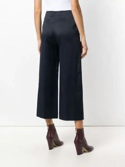 Shop Chalayan Cropped Trousers In Blue