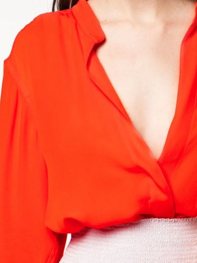 Shop A.l.c Gathered Detail Blouse In Red
