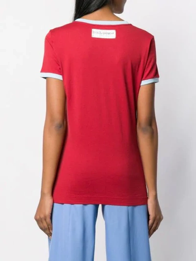 Shop Dolce & Gabbana Logo Print T In Red