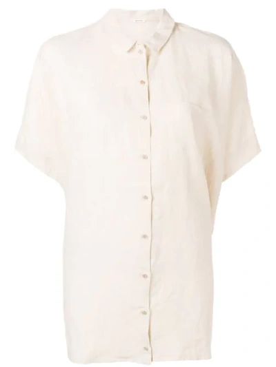 Shop Apuntob Crease Effect Shirt In Neutrals