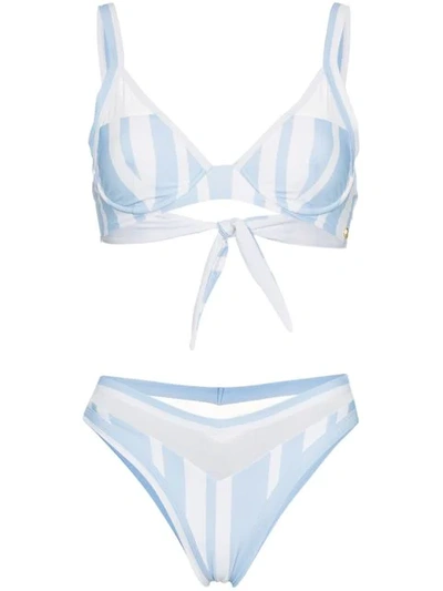 Shop Ambra Maddalena 'puppy Love' Bikini In Blue