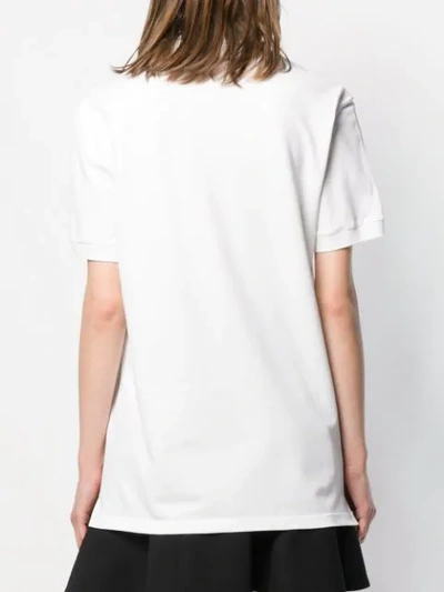 Shop Alexander Mcqueen Logo Embroidered Polo Shirt In White