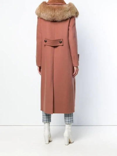 Shop Cara Mila Audrey Coat In Terracota