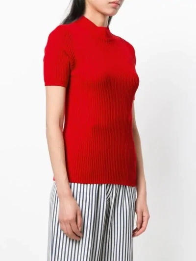 Shop Harmony Paris Ribbed T-shirt In Red