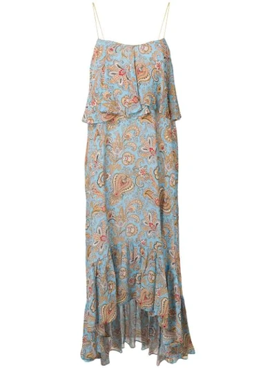 Shop Etro Floral Paisley Print Dress In Blue