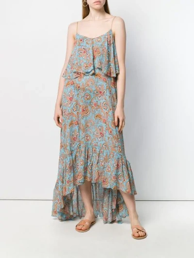 Shop Etro Floral Paisley Print Dress In Blue