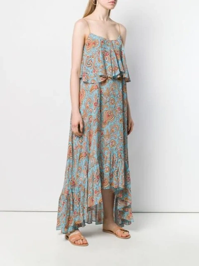 Shop Etro Floral Paisley Print Dress In Blue