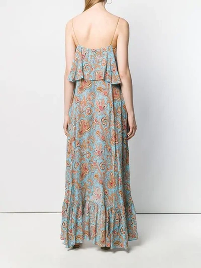 Shop Etro Floral Paisley Print Dress In Blue